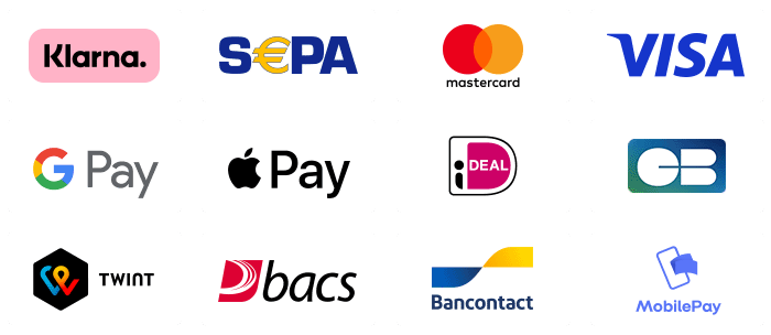 Supported online payment methods
